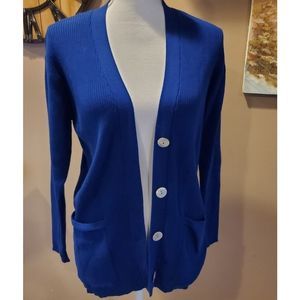 Saks Real Clothes Blue Cardigan Small